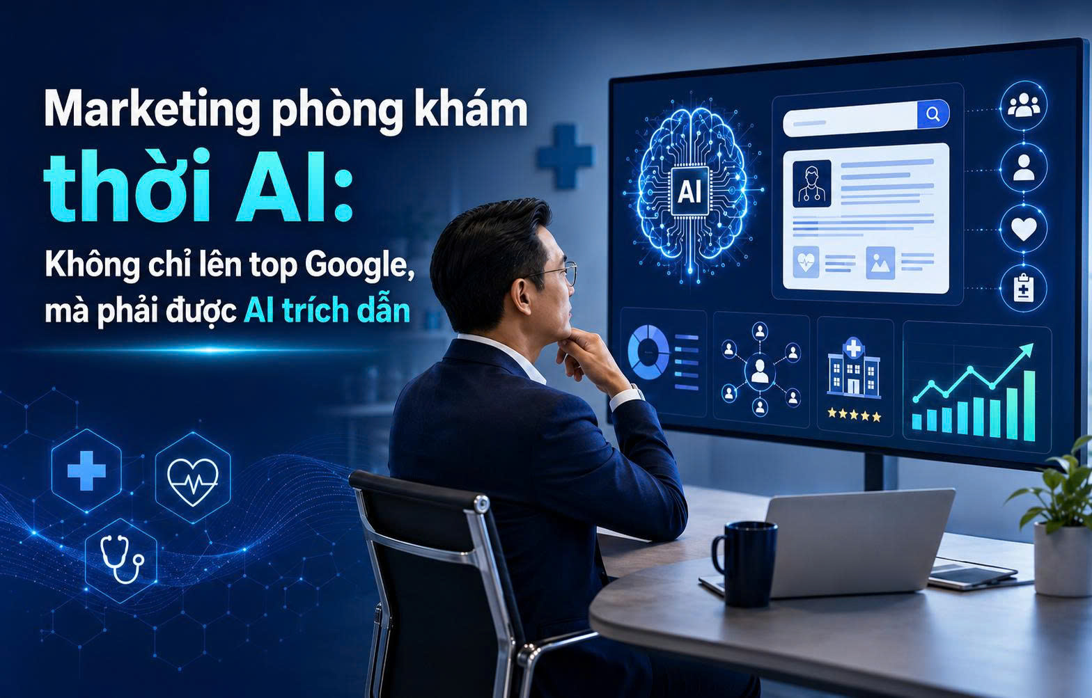 Marketing phòng khám thời AI: Từ SEO lên top Google đến GEO để được AI trích dẫn